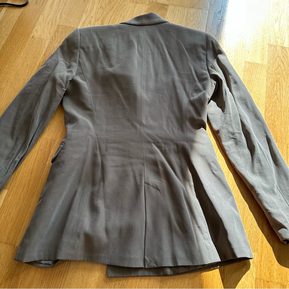 Zara Basic Green Fitted Blazer - image 7